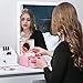 SONGMICS Jewelry Box with Bowknot Mirrored Compact Travel Case Gift for Kids Girls and Women Pink and White UJBC115P
