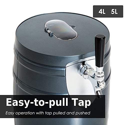 5 Liter Mini Kegerator Beer Cooler Dispenser Portable Black