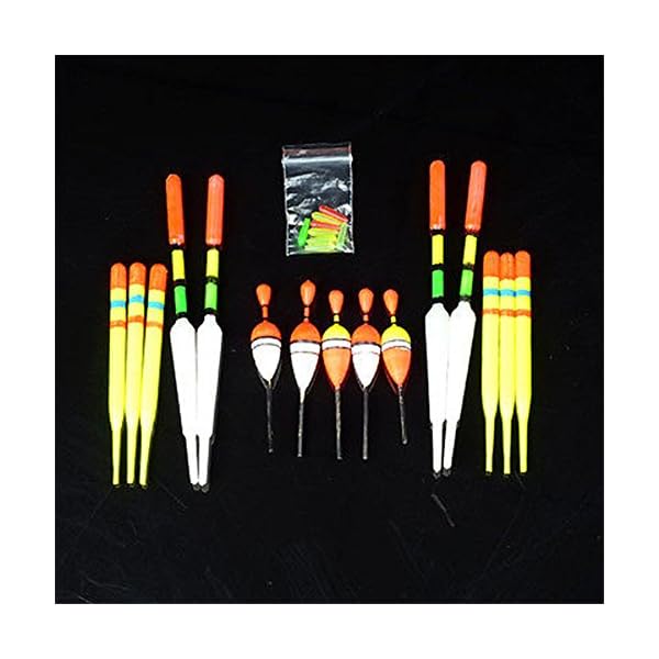 OKDEALS-Assorted-Sizes-Fishing-Floats-Bobbers-Slip-Drift-Tubes-Indicator-Box-15PCS