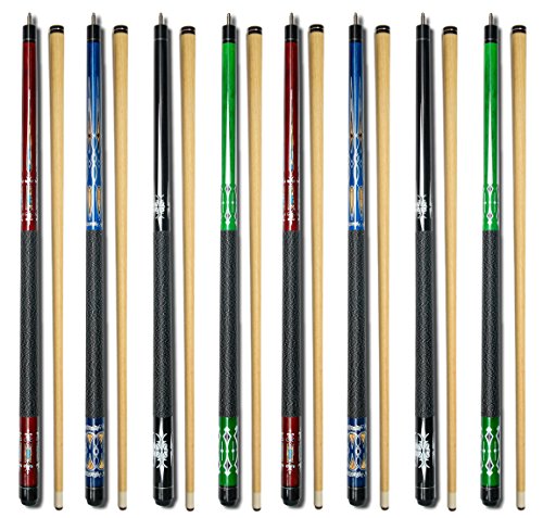 Set of 8 Pool Cues 58" Billiard House Bar Pool Cue Sticks