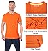 Fastorm Athletic T Shirt - Tagless Moisture Wick Sports Tee Shirts Mens Tech Tee Orange XL