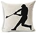 Baseball Club Community Team Athlete Lovers Gift Cotton Linen Throw Pillow Case Cushion Cover Home Sofa balcony Decorative 18'' X 18 '' (5)