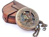 NEOVIVID Brass Sundial Compass - Push Open Compass