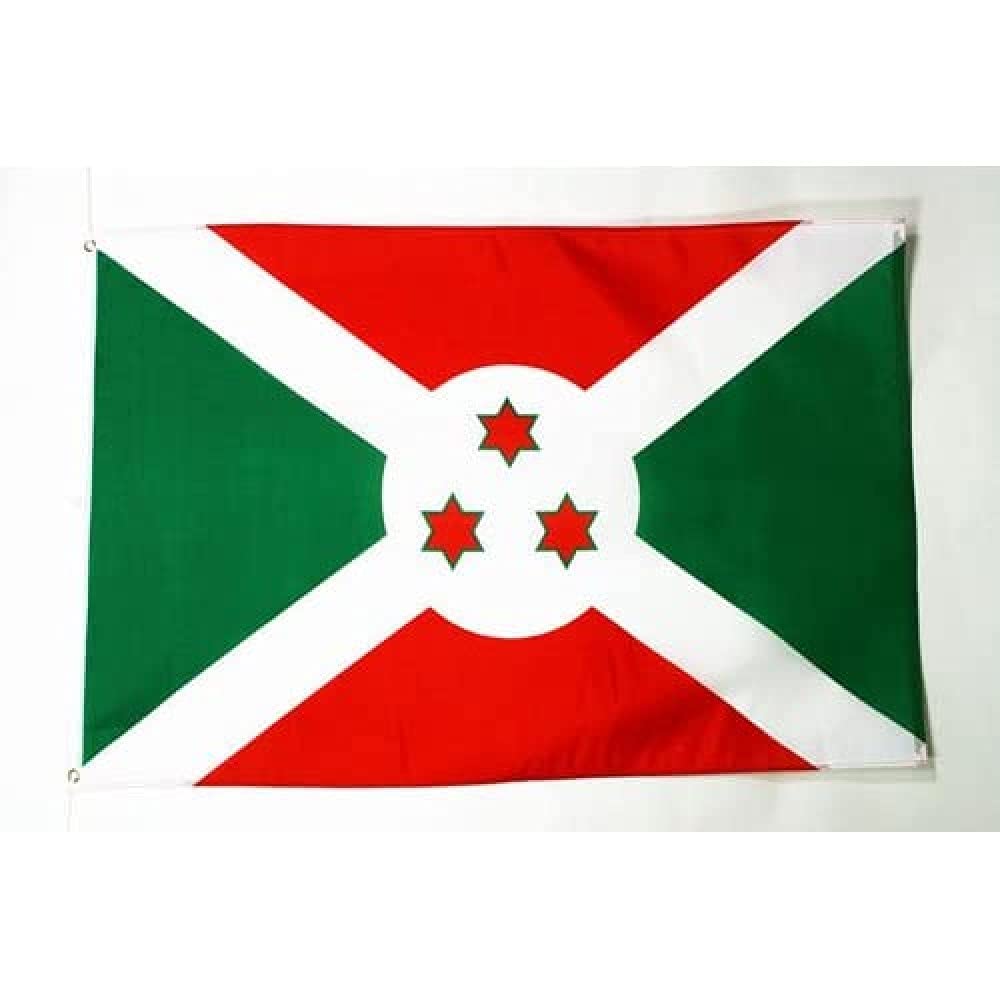 AZ FLAG - Burundi Flag - 2x3 Ft - 100D Polyester Burundian Banner with Two Metal Grommets - Fade Resistant - Vivid Colors - 2' x 3' Feet - 90x60 Cm — image 1