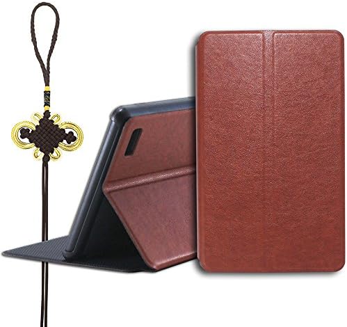 MAKETFUN Slim shell leather Case for All-New Fire 7 2017 - Lightweight Standing Cover Case for Fire 7 Tablet (7th Generation - 2017 release) (Brown)