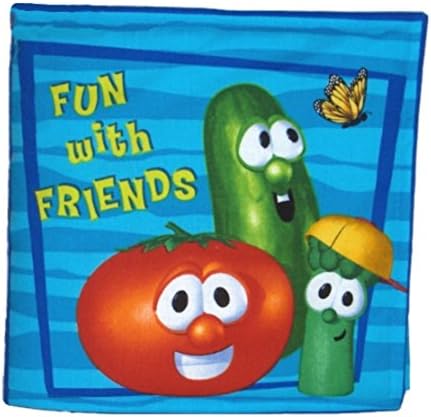 Washable Book for Babies - Made From Veggie Tales Fabric - Toddler Childrens Cloth