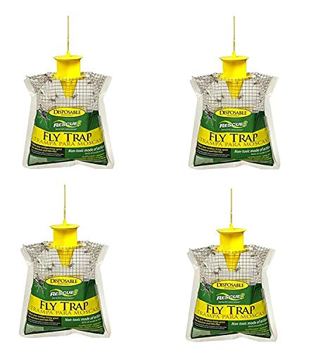 RESCUE! FTD4 4 Pack Disposable Fly Trap