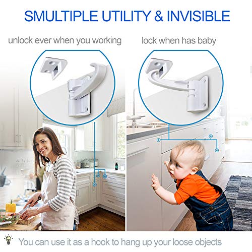 5-Pack-Newest-Kitchen-Cabinet-Locks-Child-Safety-Baby-Proofing-Cabinets-Latches-and-Drawers-UPGRADED-3M-Adhesives-Installation-without-Drilling-Screws-No-Key-White