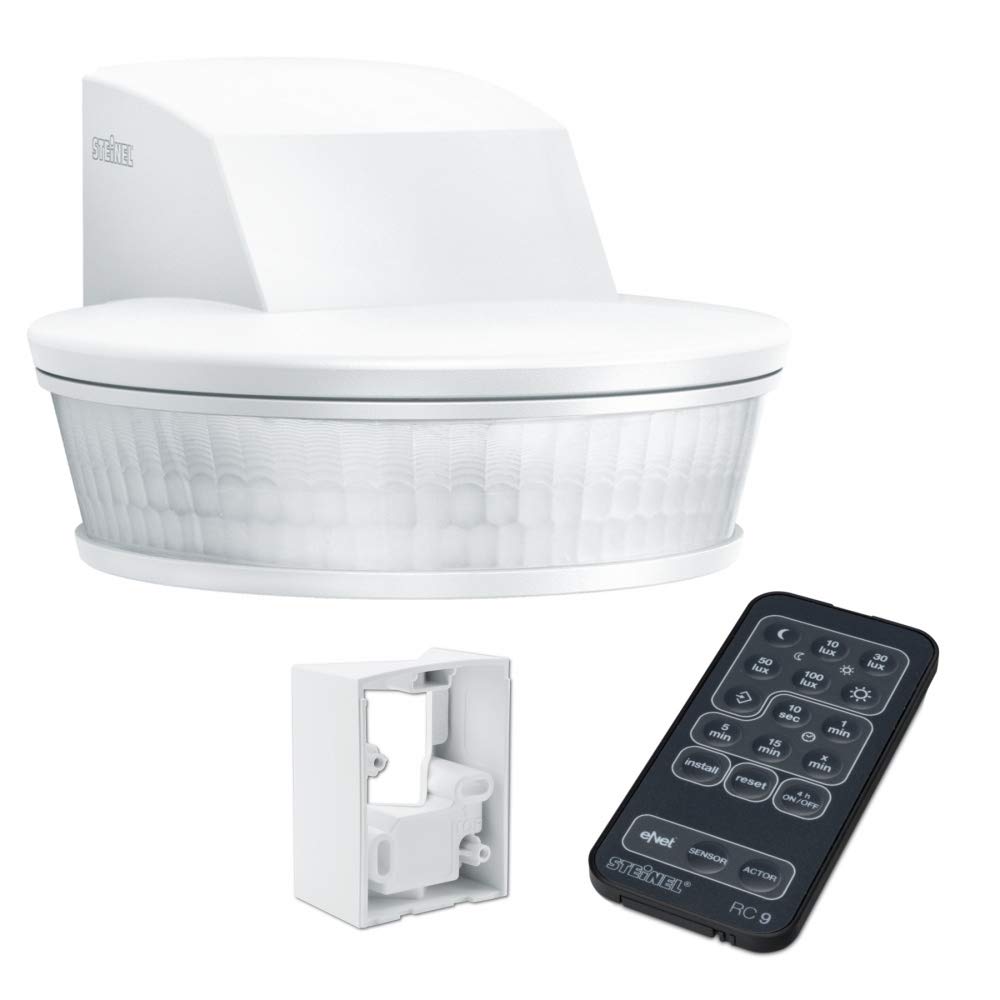 Steinel sensIQ S White Motion Detector, 2000 W, 300 ° |20 M Sensor, Protection, white, 034955 2000W, 240V