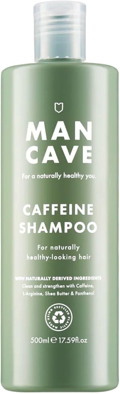 ManCave Caffeine Shampoo for Men 500ml Sulphate Free Vegan Cruelty Free