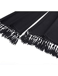 Rexcyril Pantalones acampanados acampanados de cintura alta acampanados para dama Pantalones capri elásticos recortados