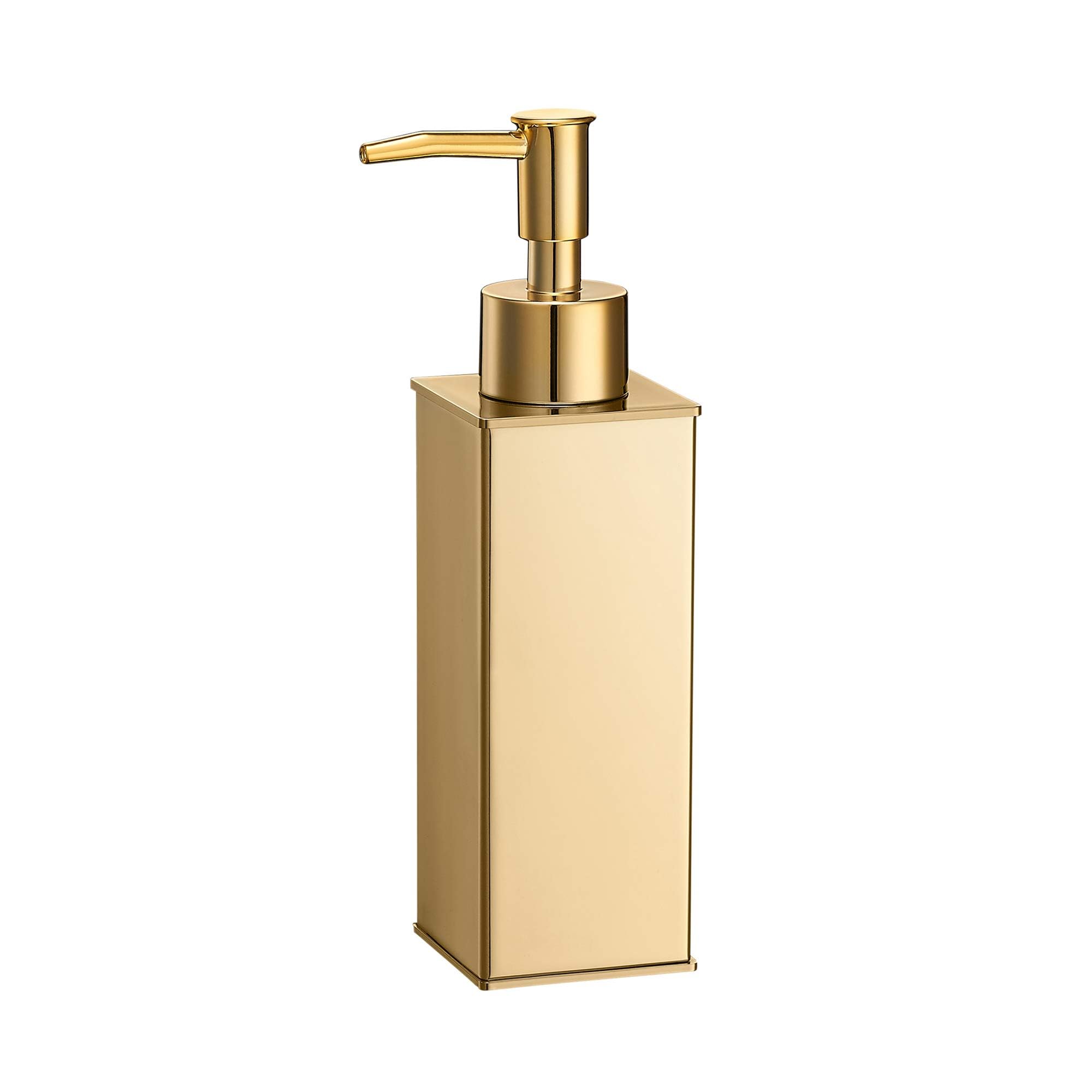 bgl Standing Soap Dispenser Square Lotion Soap Dispensers, Gold Shampoo Dispenser for Shower, Bathroom, Kitchen