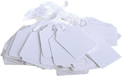 Q-Connect KF01620 White Strung Ticket Tags 48x30mm - Pack of 1000