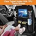 Fullsexy 2 Pack Car Back Seat Organizer with Touch Screen Tablet Holder, Waterproof Kick Mats Backseat Protector with 5 Storage Pockets for Kids (25