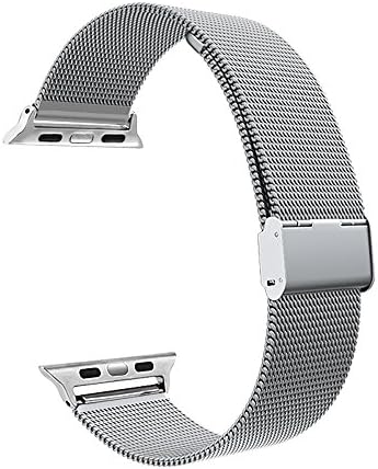 Stainless Steel Mesh Apple Watch Band- 42mm- Silver