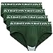 David Archy Men's 4 Pack Micro Modal Separate Pouch Briefs with Fly (S, Green)