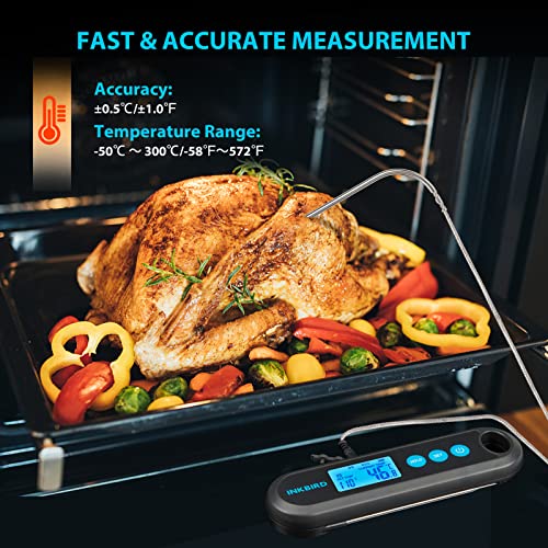 INKBIRD Professional Digital Barbecue Bluetooth Kitchen Thermometer with 2 Stainless Steel Probe for Meat IHT-2PB BBQ Grill Oven