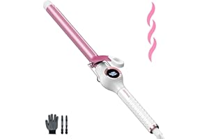 ORYNNE Ceramic Curling Iron, 3/4 Inch Barrel, Digital Temp Control, Fast Heat Up, 7 Adjustable Temperatures, 60 Min Auto Shut Off
