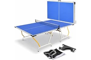 SereneLife Portable Ping Pong Table – Foldable Table Tennis Table for Indoor & Outdoor Play, Easy Assembly, for Game Room, Ca