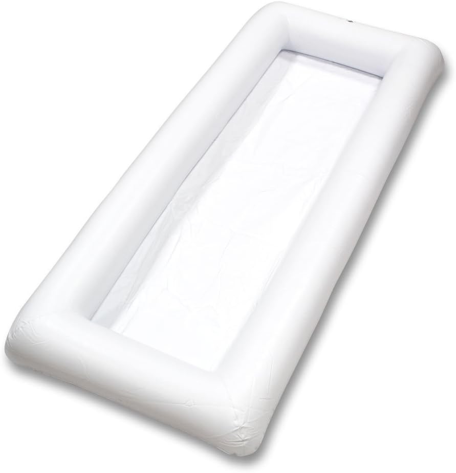 Cool Downz Inflatable Salad/Serving Bar, White, 51" L x 25" W x 4.5" Deep