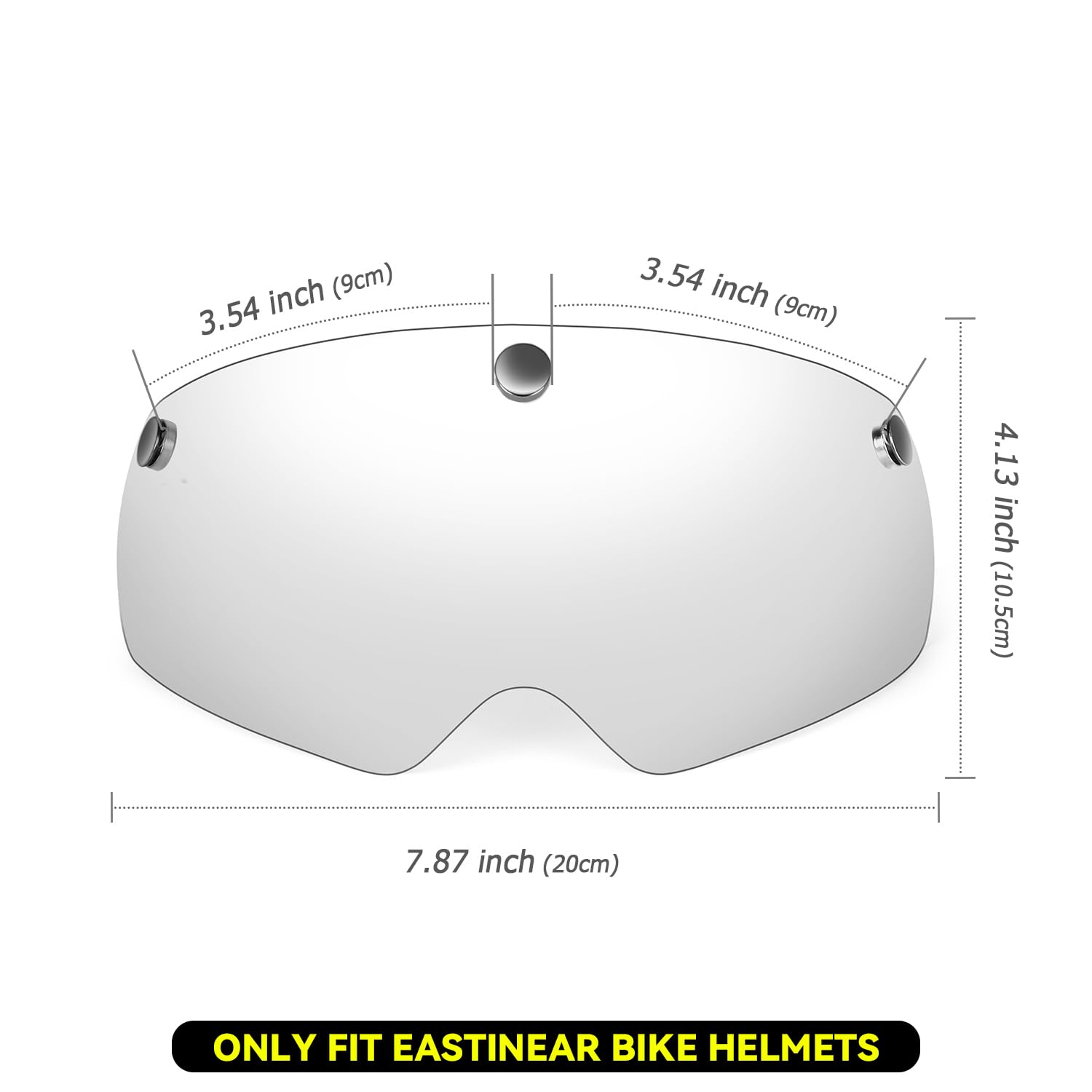 EASTINEAR Magnetic Goggles for Bike Helmets Detachable Visor for Bicycle Helmet Removable Sun Shield for Cycling Helmet