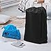 HOMEST 2 Pack Large Nylon Laundry Bag, Machine Washable Large Dirty Clothes Organizer, Easy Fit a Laundry Hamper or Basket, Can Carry Up to 4 Loads of Laundry, Black
