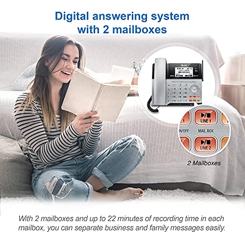 AT&T TL86103 2Line Corded/Cordless for Small Business with Answering