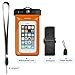 DBPOWER 5825750 Universal Waterproof Case with Armband and Compass for Phones upto 6-Inch - Orange
