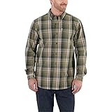 Carhartt Men's 102202 Bellevue Long Sleeve Shirt - Medium - Burnt Olive