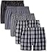 Gildan Platinum Men's Woven Boxers, Black Assorted, XX-Large, 5-Pack