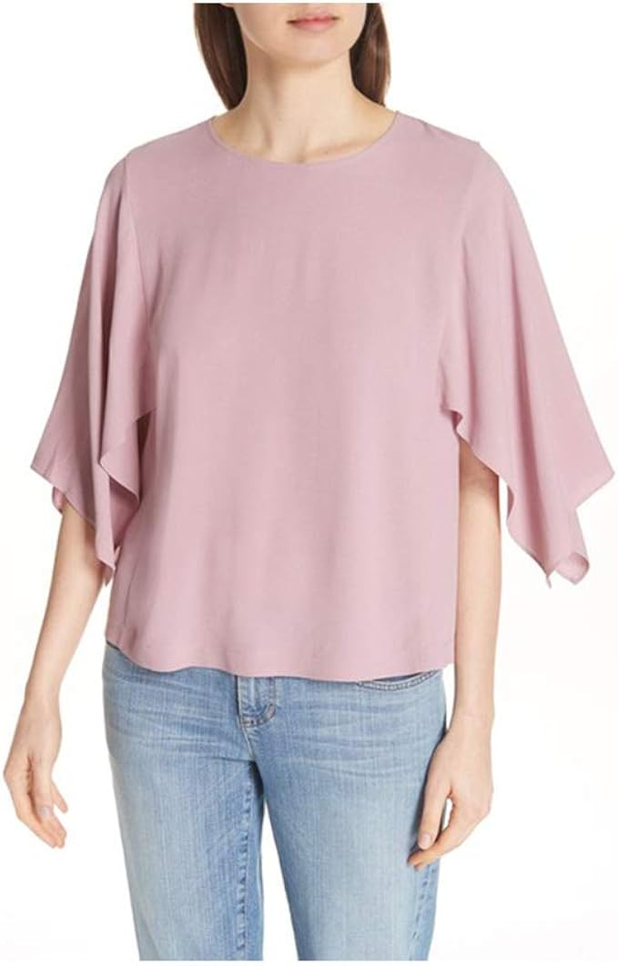 eileen fisher silk tulip sleeve top
