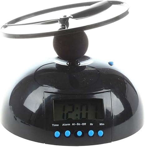 Amazon Co Jp 置き時計 目覚まし時計 Led ノベルティデジタルled目覚まし時計ガジェット逃げる飛行 ローリングヘリコプターチョッパープロペラ時計クリエイティブギフト ホーム キッチン