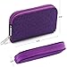 Memory Card Holder, HONSKY ® 3 Set 22 Slot Leopard Print SD CF SDHC SDXC MMC Micro SD SecureDigital Memory CompactFlash Card Carrying Cases Sleeves Media Storage Organization - Purple, Blue, Grey