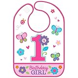 Sweet Birthday Girl Vinyl Baby Bib