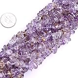 6-8mm Natural Ametrine Chips Beads For Jewelry Making Freeform Light Purple 34