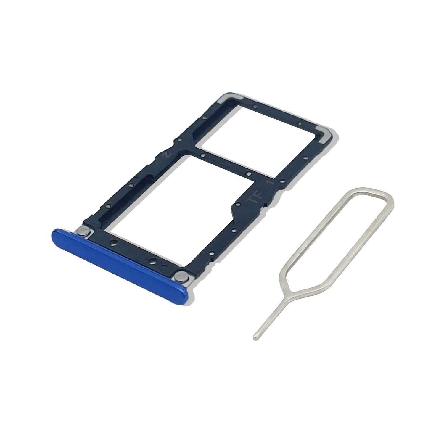 Eonpam Original DUAL SIM Card Slot Tray Holder Replacement for (Xiaomi Mi 8 Lite) Incl SIM Pin (Blue)