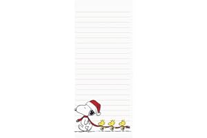 Graphique Snoopy Scarf Train Magnetic Notepad | 100 Tear-Away Sheets | Grocery, Shopping, To-Do List | Writing Pad for Fridge