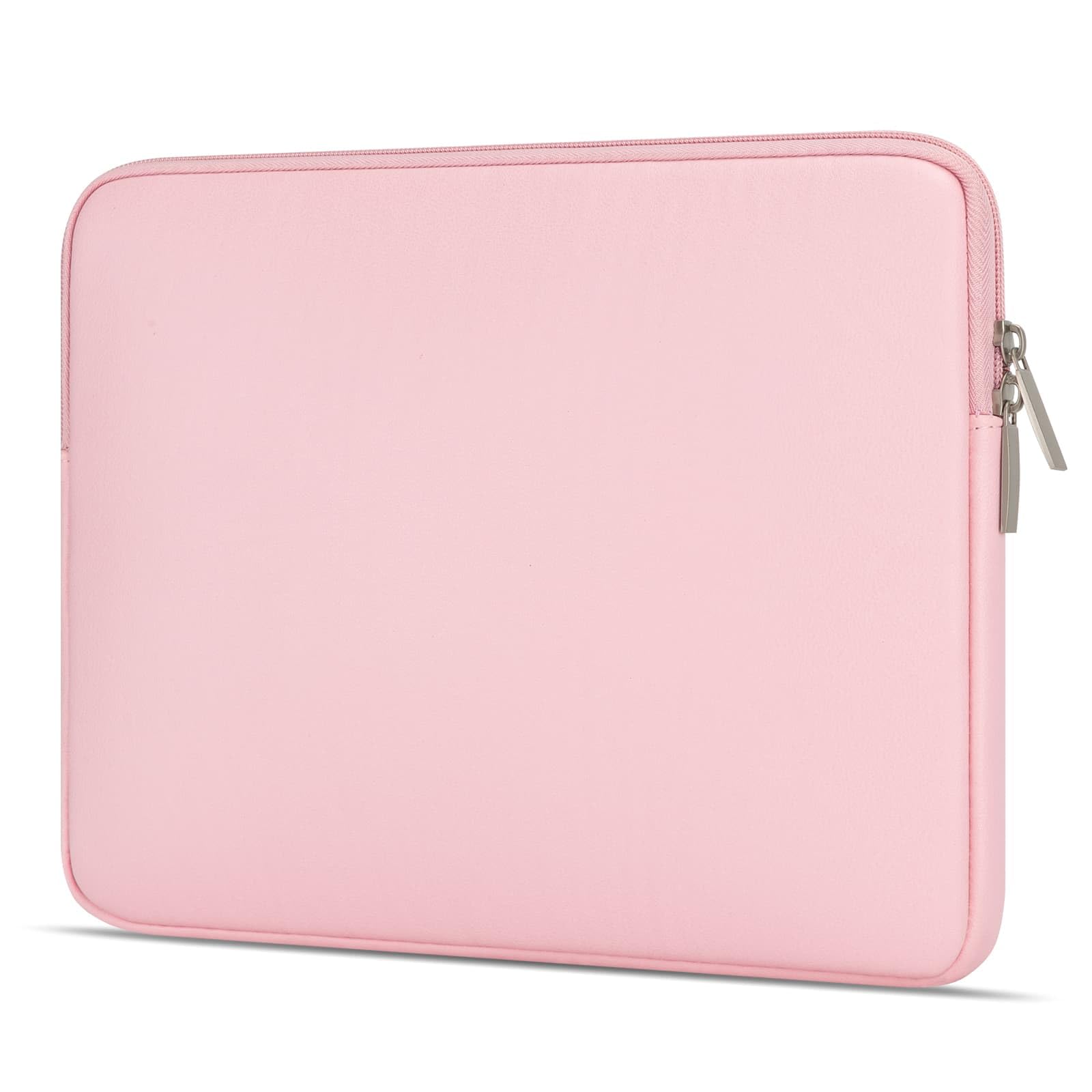 jooeer 14 Inch Laptop Sleeve Case for 14" MacBook Pro M2 M1 A2779 A2442 2023-2021 Notebook Chromebook, Protective Waterproof PU Leather Cover Slim Padded Computer Bag, Pink