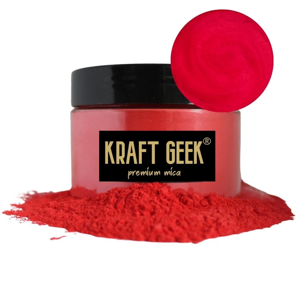 Premium Mars Red Mica Powder 50g. Powder Dye for Epoxy Resin Pigment Natural Soap Colouring, Candle, Slime, Bath Bombs, Makeup, Nail, Fabric, Fabric dye, Wax Melts etc.