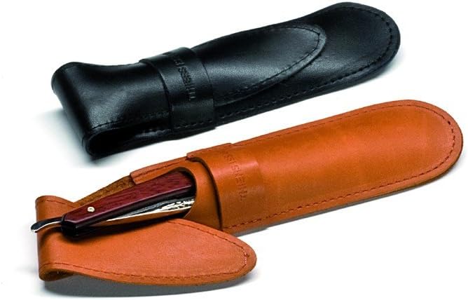 Leather wallet for straight razor | Brown direct from France