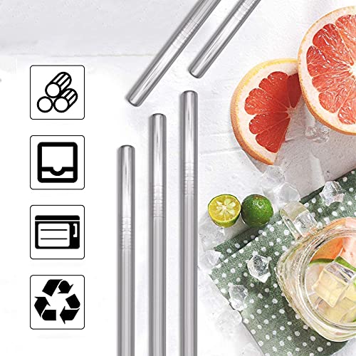 Bubble Tea Strohhalme,4 Stück Edelstahl Strohhalm Wiederverwendbare mit 2 Reinigungsbürsten, Umweltfreundliche… – Bild 5