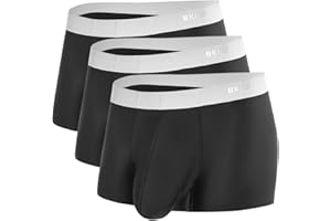 BKIEO Cooling Nylon Trunks with Odor-Control Spacious Pouch, 3-Pack