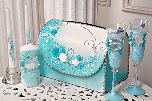 Magik Life Unity candle set for wedding - Wedding décor & Wedding accessories - Candle sets - 6 Inch Pillar and 2 10 Inch Tapers - Best Unity candle
