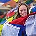 Dancing Buddha Buddhist Prayer Flags - Pack of 50 Indoor Outdoor Flags 10 Strings of Elemental Prayer Flags. Earth - Air- Fire- Water - Sky - (4.5In x 5.5In)