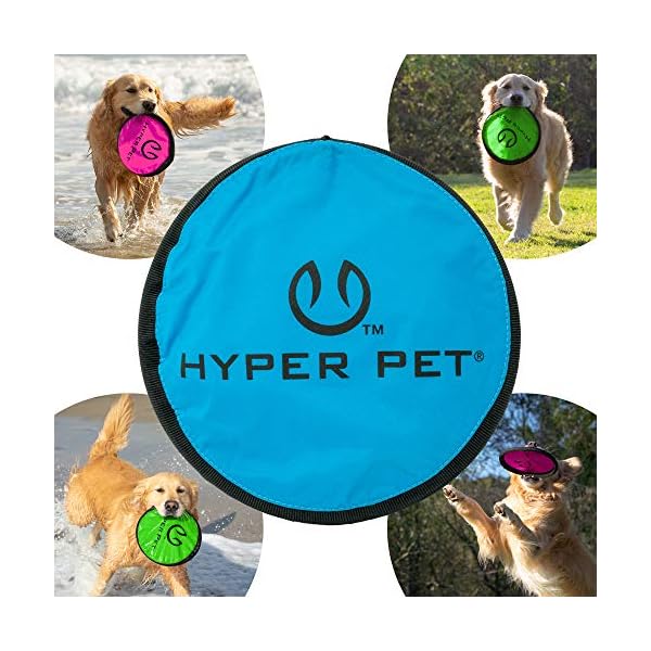 Hyper Pet Flippy Flopper Dog Frisbee Interactive Dog Toys (Flying Disc Dog Fetch Toy â Floats in 