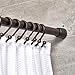 iDesign Cameo Metal Tension Rod, Adjustable Customizable Curtain Rod for Bathtub, Shower Stall, Closet, Doorway, 43-75 Inches,Dark Bronze