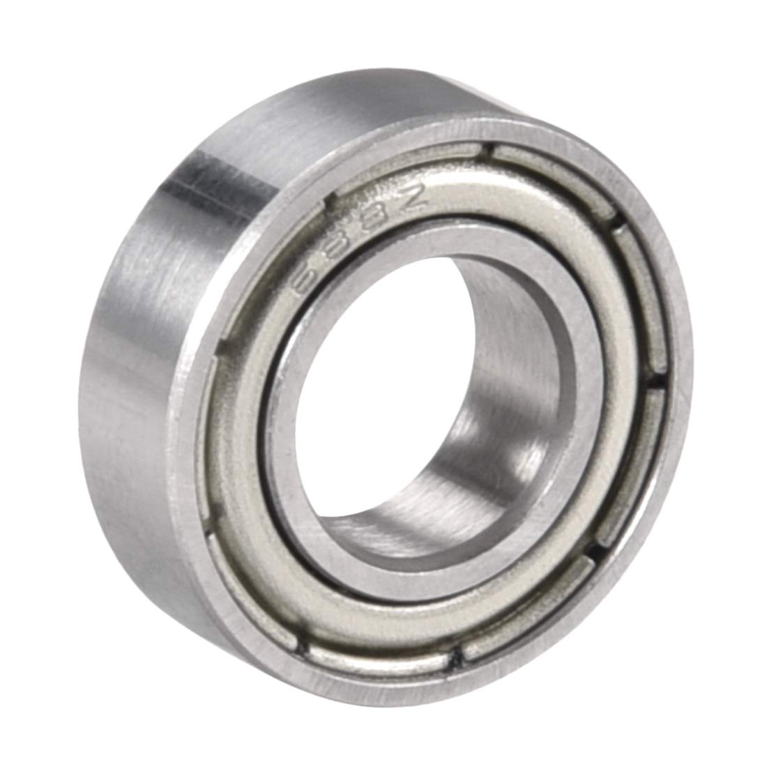 sourcing map Deep Groove Ball Bearing 688Z Double Shield, 8mm x 16mm x 5mm Chrome Steel Bearings