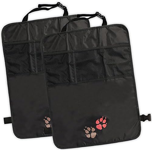 Kick Mats (2 Pack) by JOYREN with Mesh Pocket Storage Function Waterproof Car Seat Back Protector