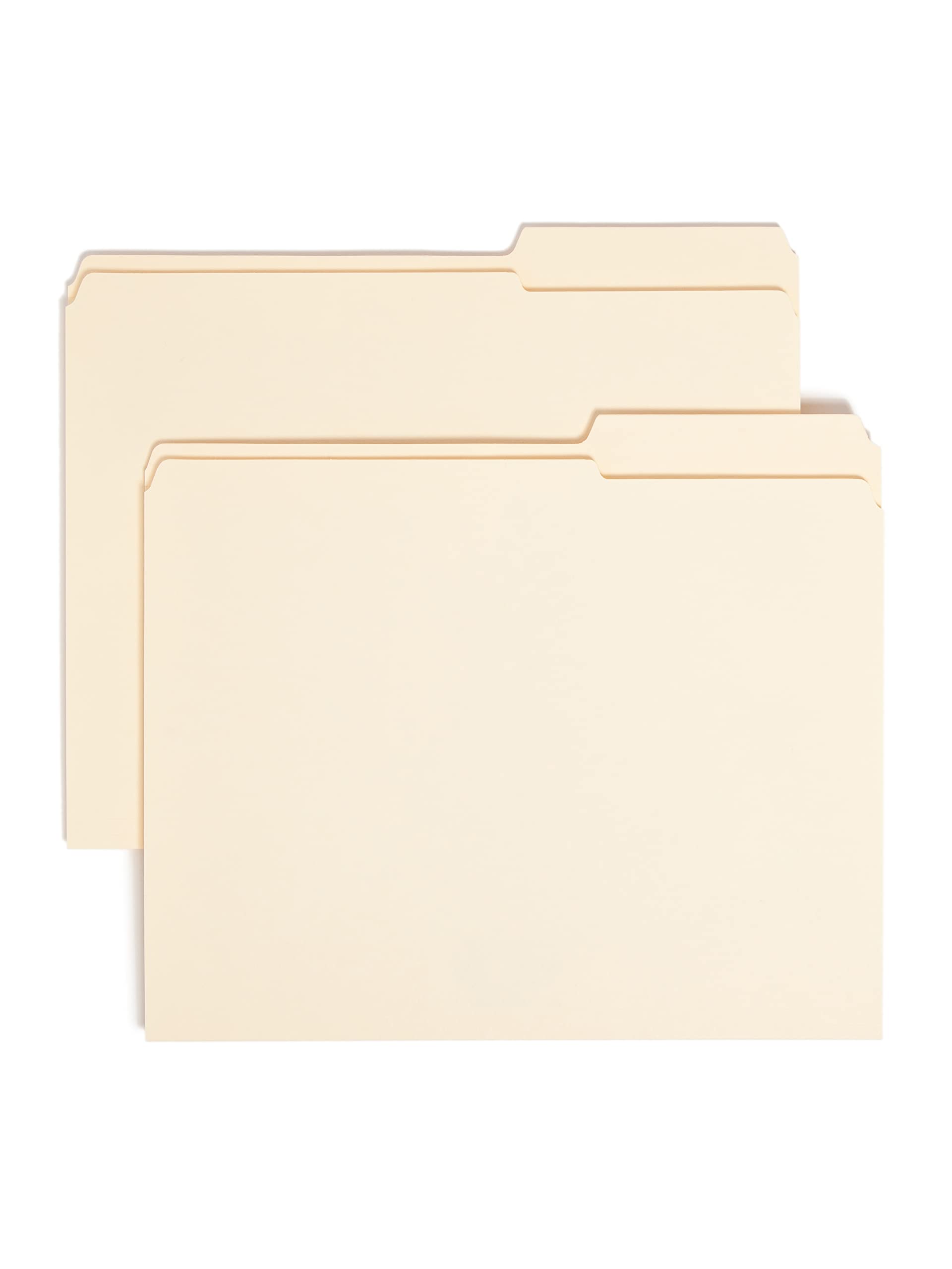 Smead File Folder, Reinforced 2/5-Cut Right Position Tab, Guide Height, Letter Size, Manila, 100 Per Box (10386)