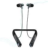 Hmusic H08 Neckband Headphones Bluetooth 6.0,Wireless Neckband Earbuds,Voice Return Mic,35H Battery Life,IPX5 Waterproof,Power Display,Call Alerts,Around the Neck Magnetic Earphones for Singing,Sports